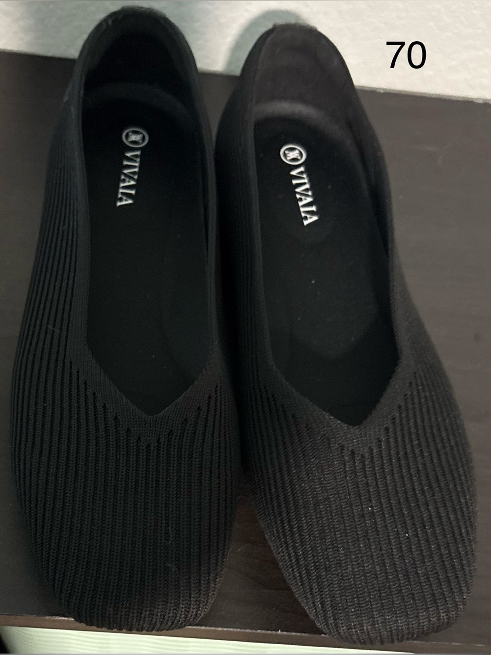 Women’s Black Knit Ballet Flats
